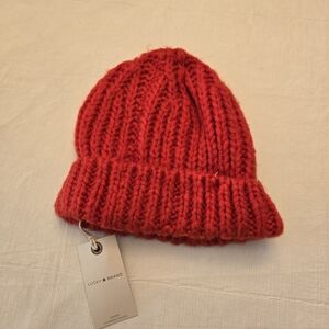 Lucky Brand Chunky Knit Red Beanie
